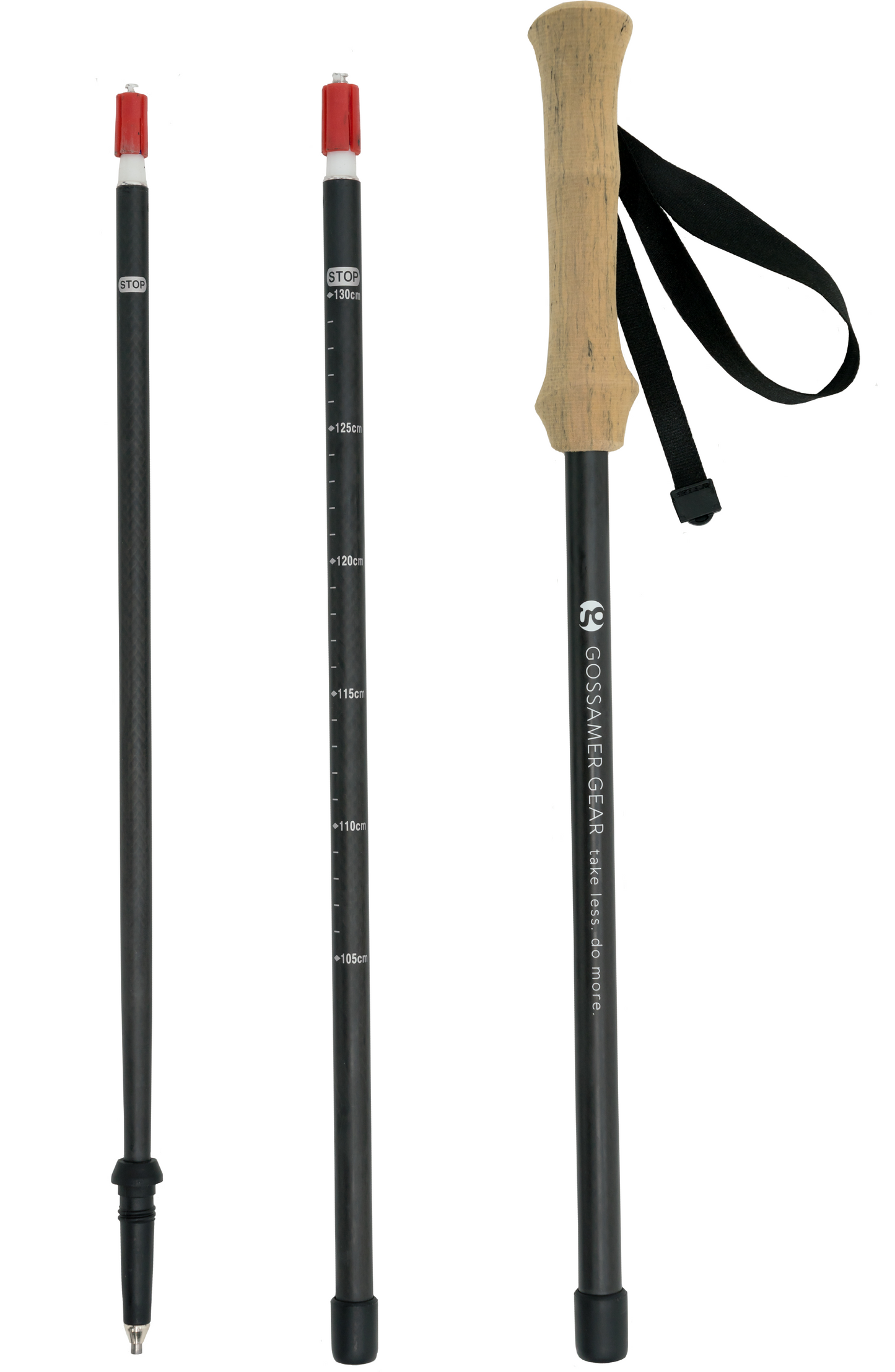 LT5 Three Piece Carbon Trekking Poles (pair)